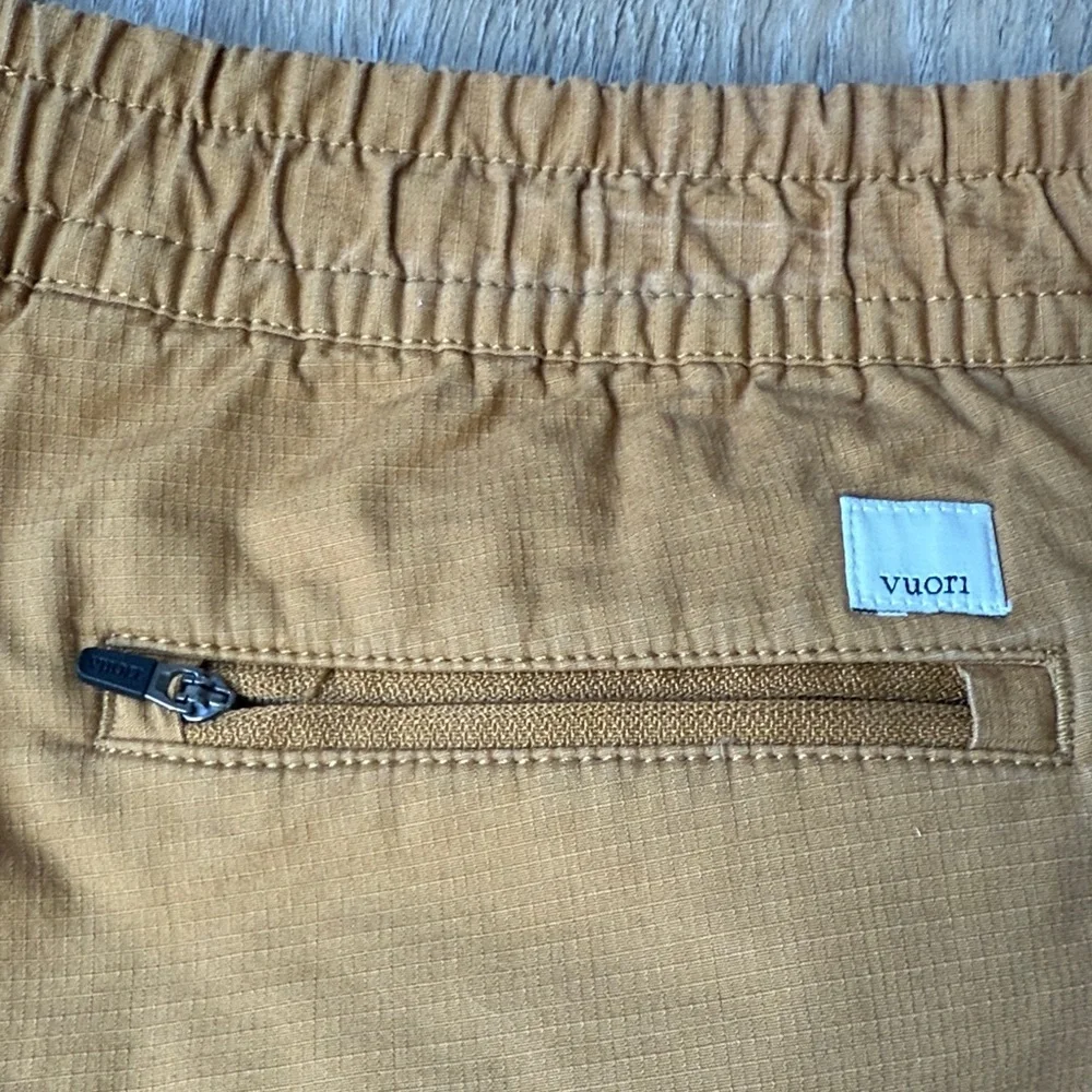Vuori Mustard Yellow Women's Vintage Ripstop Shorts - Picture 3 of 4